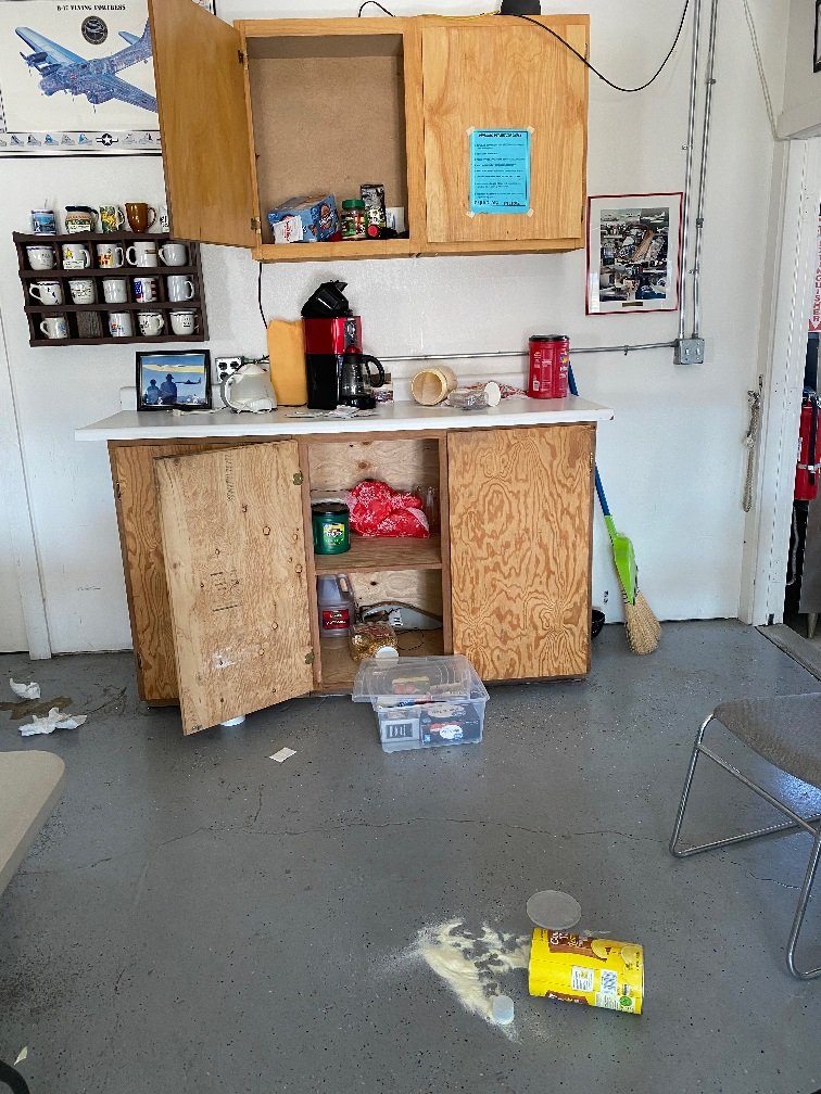 rooting through condiments